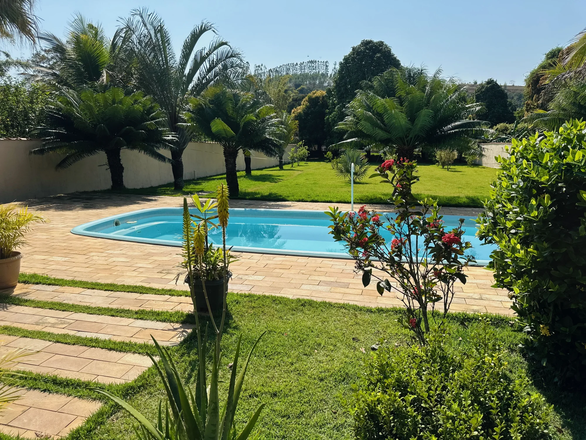 Área da piscina